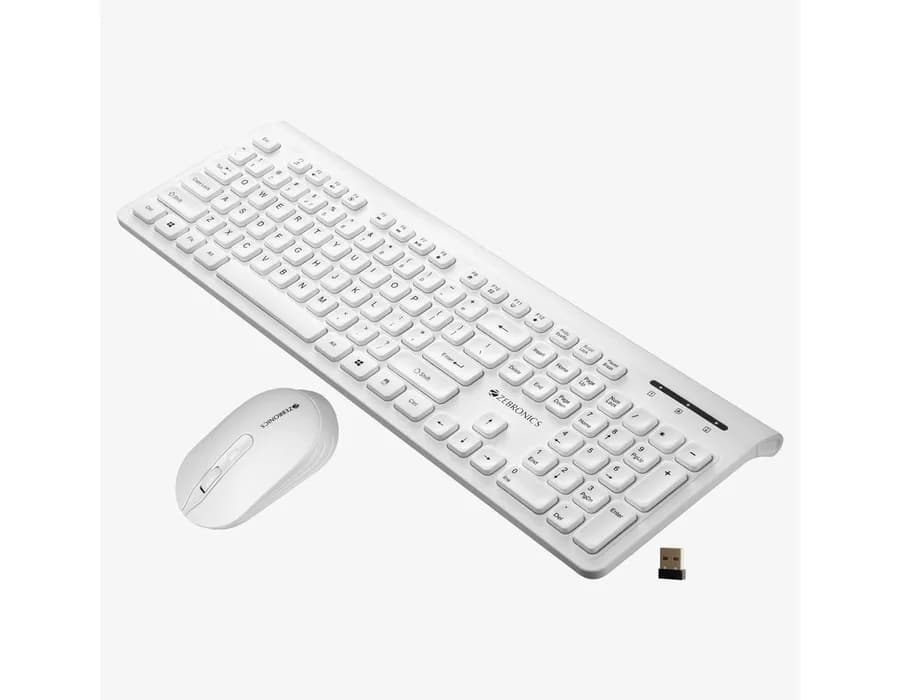 Zebronics Companion 130 Wireless Combo — White