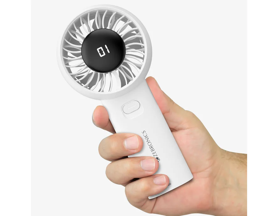 Zebronics Heat Buster 200 Portable Hand Fan — White