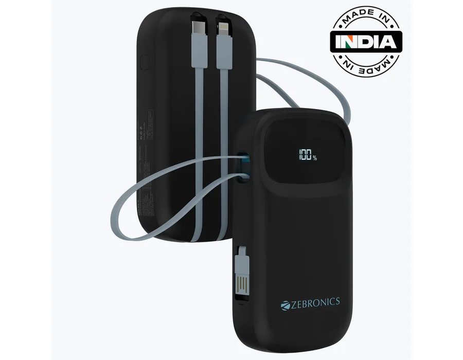 Zebronics EnergiTank 10R2 10000 mAh Rapid Charging Power Bank