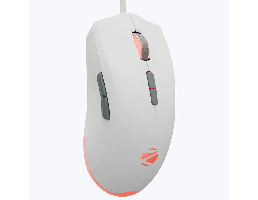 Zebronics Viper 50 Wired Gaming Mouse with Huano Switches — White + Blue