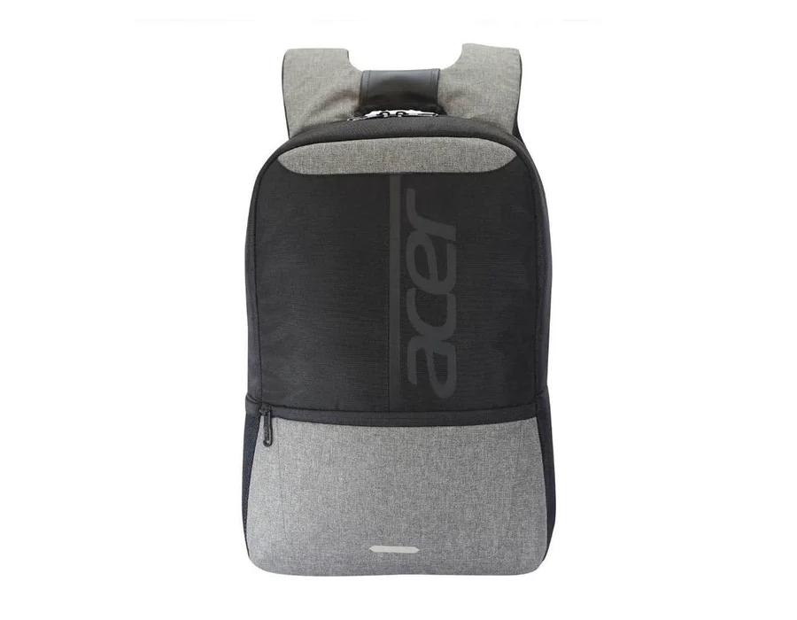 Acer Lite Extra Soft Padded Notebook Backpack Panel with Airmesh (16 Litre Capacity/Heavy Duty SBS Zippers/Premium 1680D Polyester Fabric) Premium Black and Grey