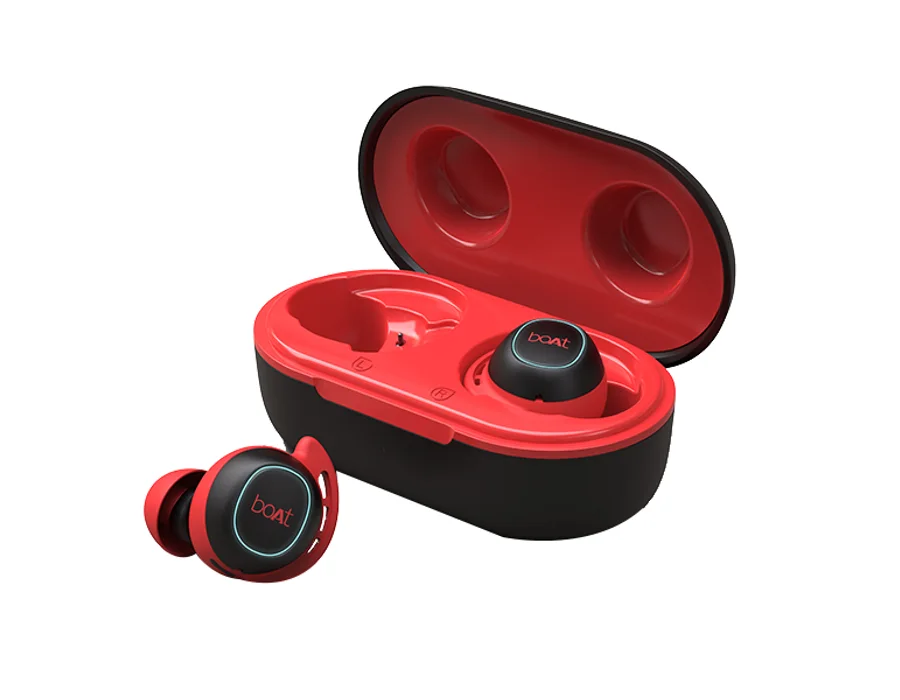 boAt Airdopes 443 — Red