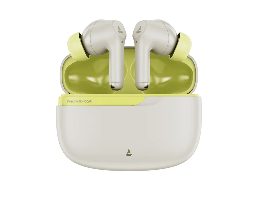 boAt Airdopes Prime 300 — Lime White