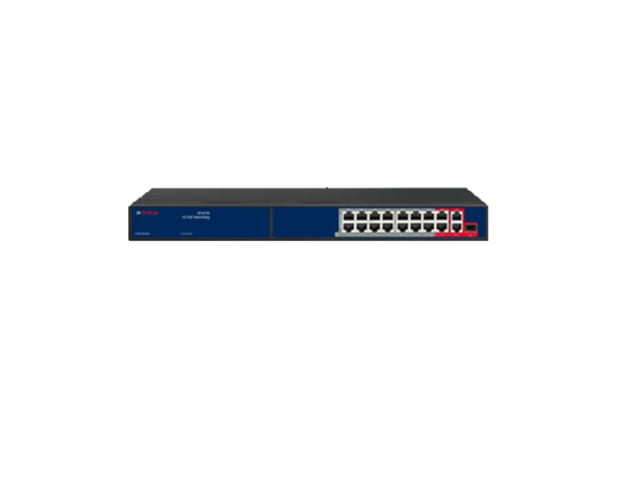 CP Plus CP-ANW-HP16G2F1-N30 – 16 Ports Unmanaged PoE Switch with 2 Gigabit Uplink & SPF Ports