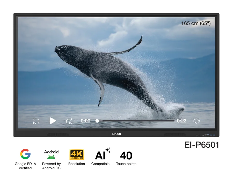 Epson EI-P6501 PowerBoardPRO 165cm (65”) 4K Interactive Flat Panel Display
