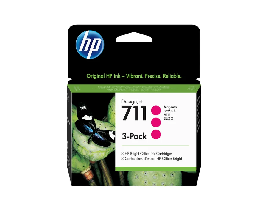 HP 711 3-pack 29-ml Magenta DesignJet Ink Cartridges