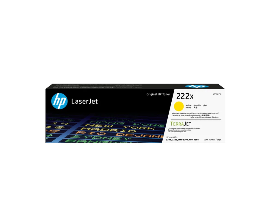 HP 222X High Yield Yellow Original LaserJet Toner Cartridge