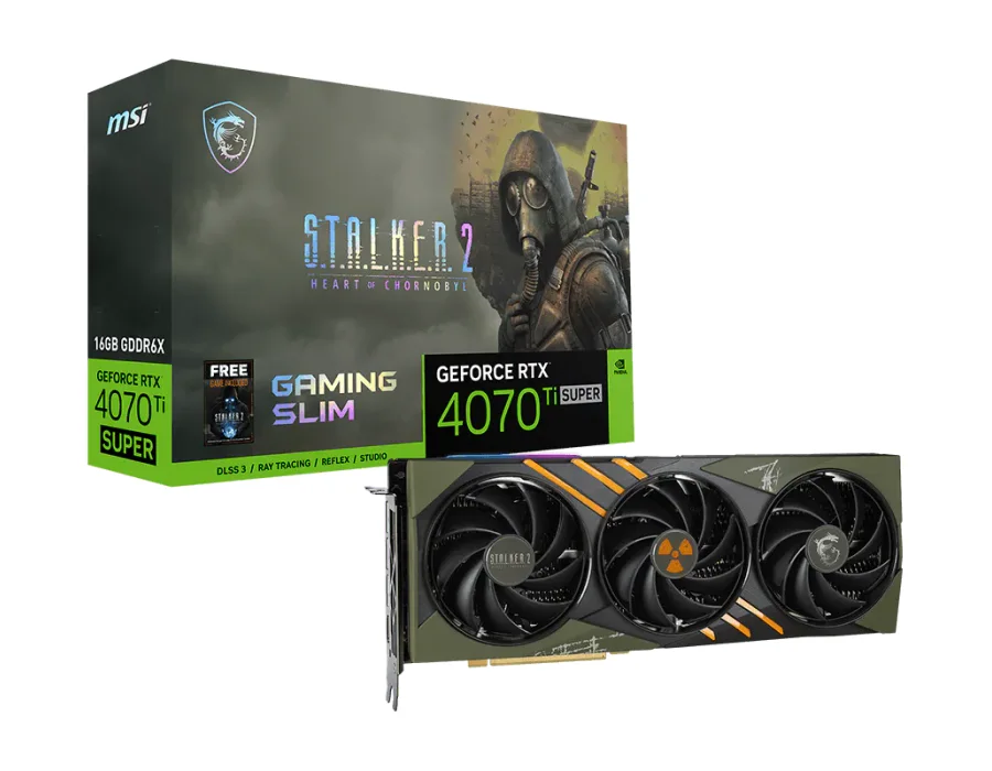 MSI GeForce RTX™ 4070 Ti SUPER 16G GAMING SLIM STALKER 2 EDITION