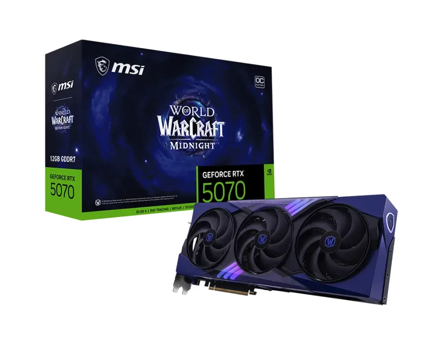 MSI GeForce RTX™ 5070 12G World of Warcraft® MIDNIGHT VOID EDITION OC