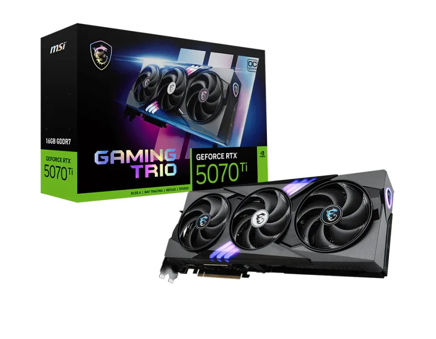 MSI GeForce RTX™ 5070 Ti 16G GAMING TRIO OC PLUS