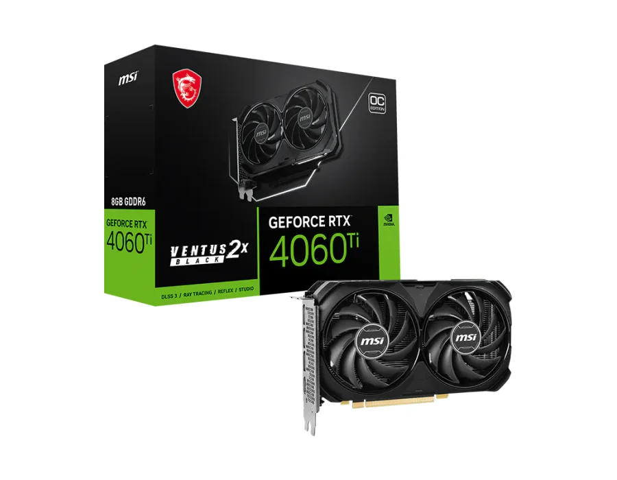 MSI GeForce RTX™ 4060 Ti VENTUS 2X BLACK 8G OC