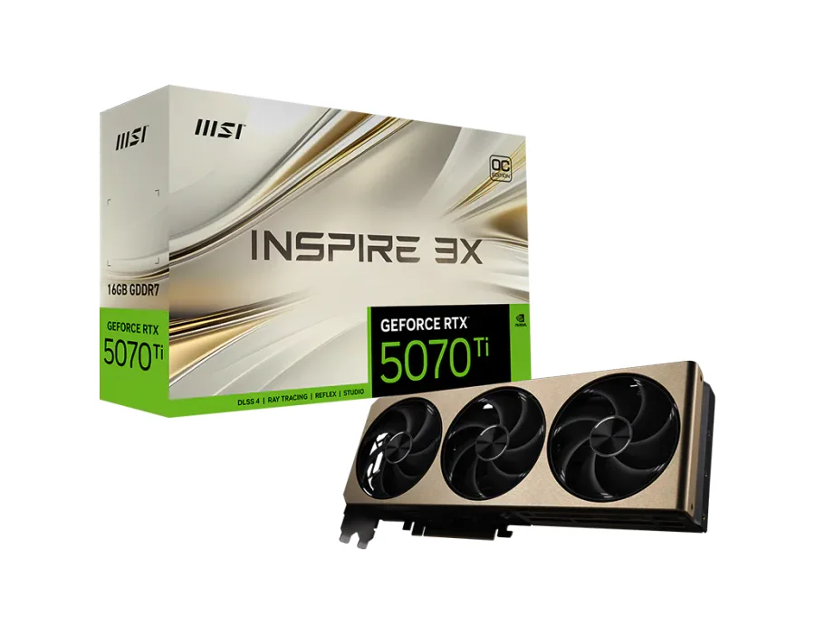 MSI GeForce RTX™ 5070 Ti 16G INSPIRE 3X OC PLUS