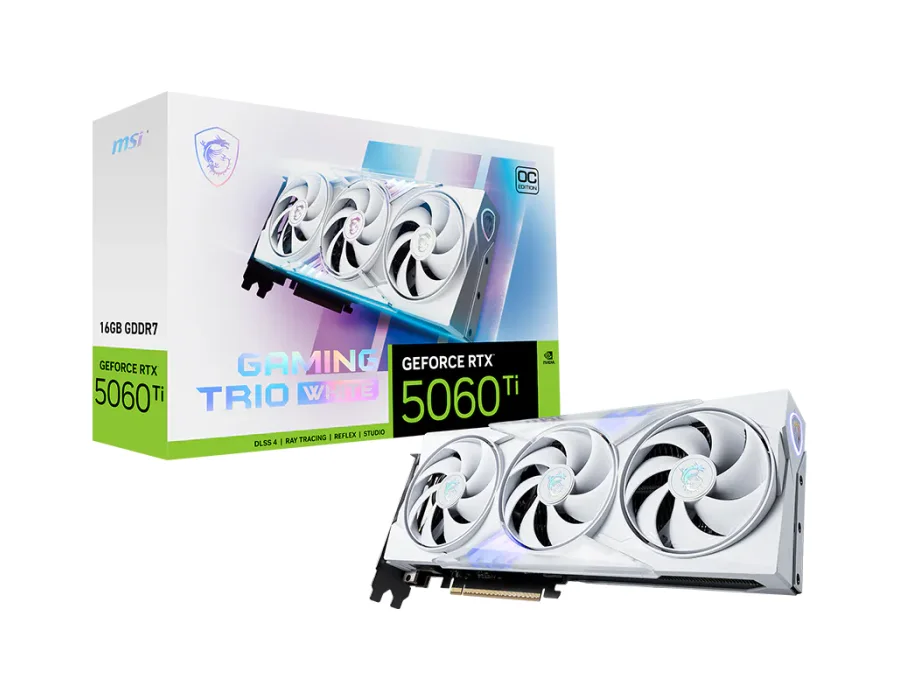 MSI GeForce RTX™ 5060 Ti 16G GAMING TRIO OC WHITE