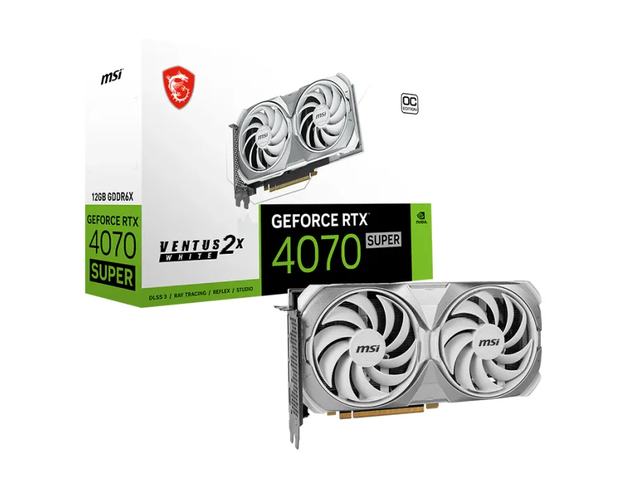 MSI GeForce RTX™ 4070 SUPER 12G VENTUS 2X WHITE OC