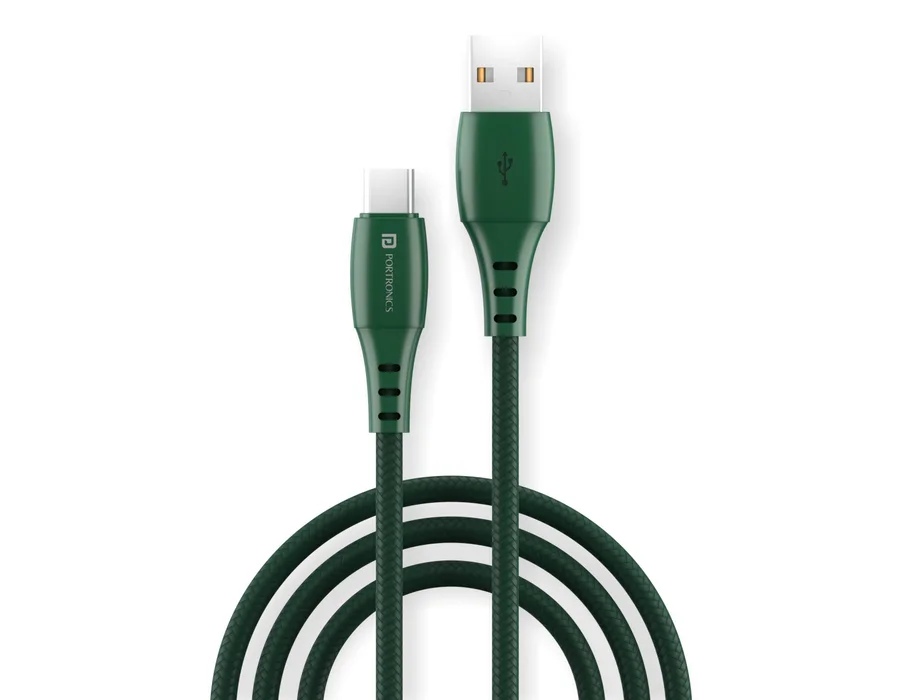 Portronics Konnect A Type C — Green