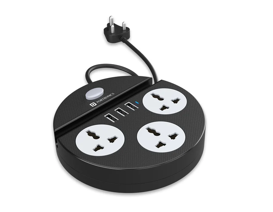 Portronics Power plate 5 — Black