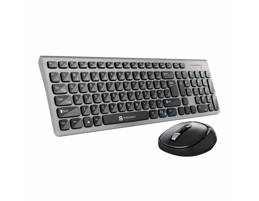 Portronics Key7 Combo — Grey+Black