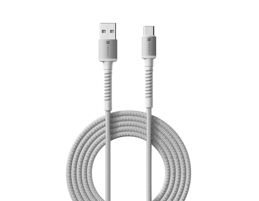 Portronics Konnect X Usb To Type C-2M — White