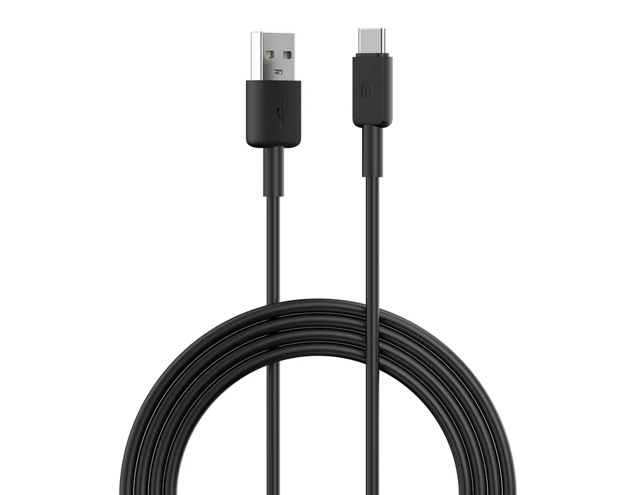 Portronics Konnect Link- 3A USB to Type C Cable — Black