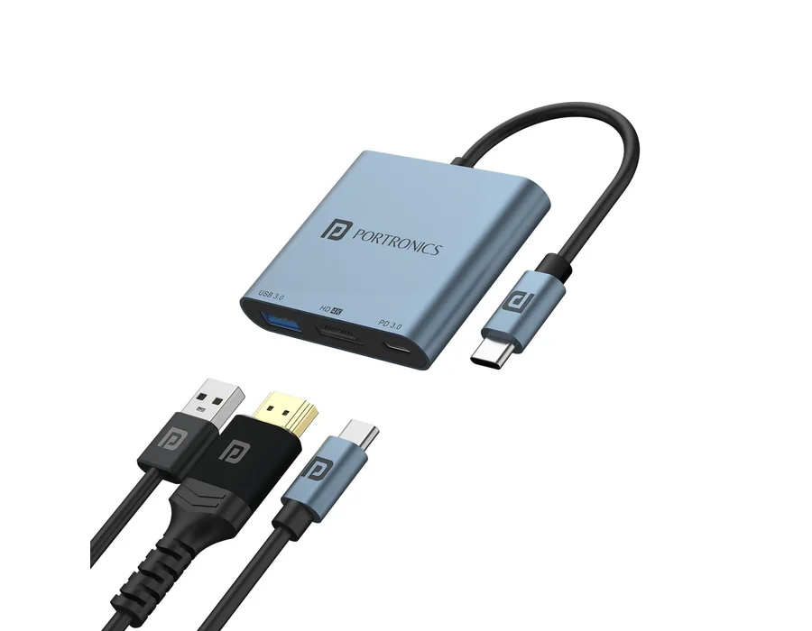 Portronics C-Konnect Plus — Blue
