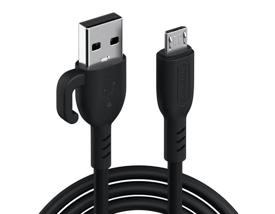 Portronics Konnect Core 3 - USB TO Micro — Black