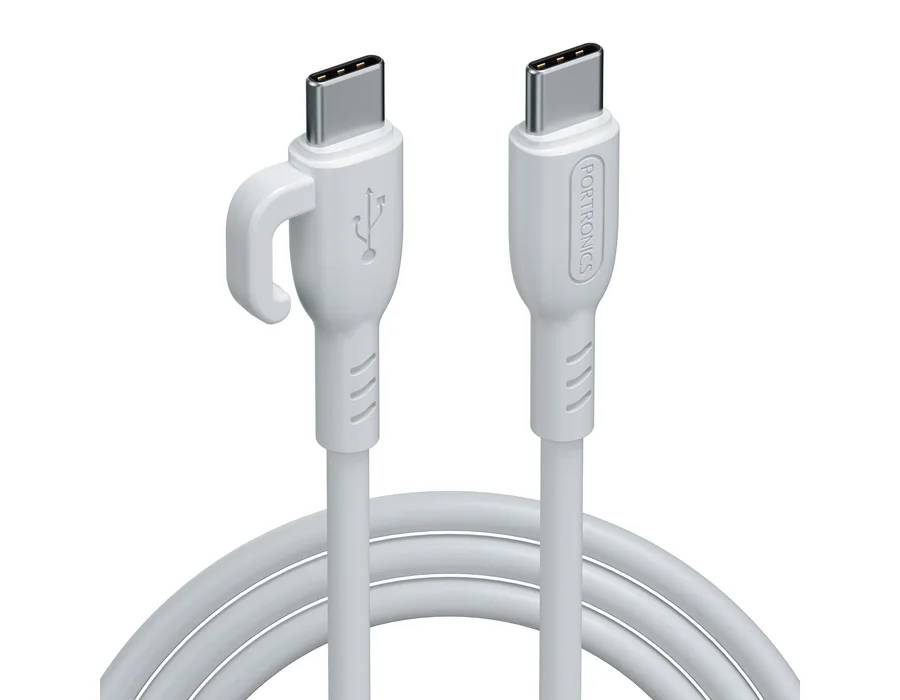Portronics Konnect Core 3 - Type C TO Type C — White