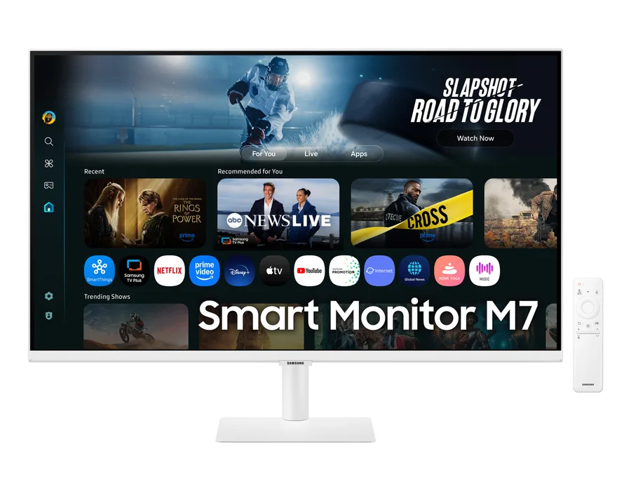 Samsung 80 cm (32) M7 UHD 4K Smart Monitor (2025) featuring Smart TV experience with AI – White – LS32FM701UWXXL