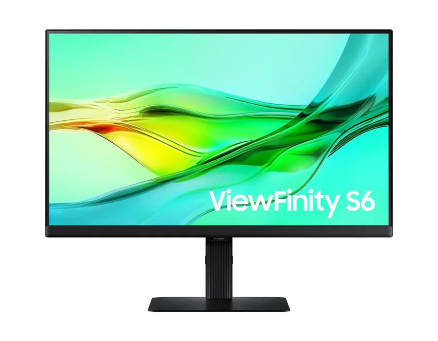 Samsung 60.45 cm (24) 2K QHD ViewFinity S6 Monitor with IPS panel, 100 Hz refresh rate, USB Type-C – Black – LS24D604UAWXXL