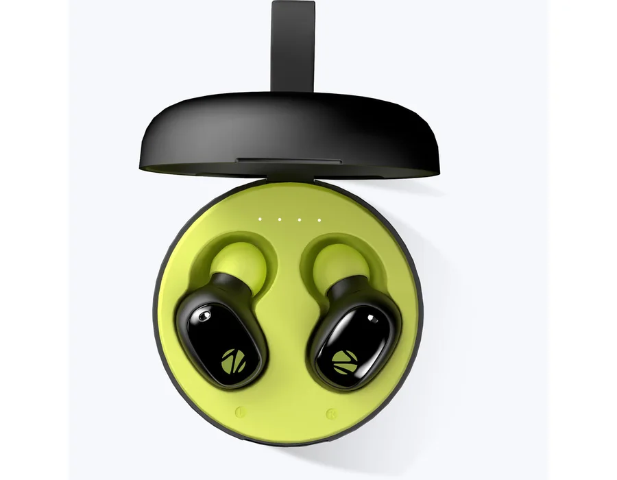 Zebronics Sound Bomb 1 Wireless Earbuds — Black+Green