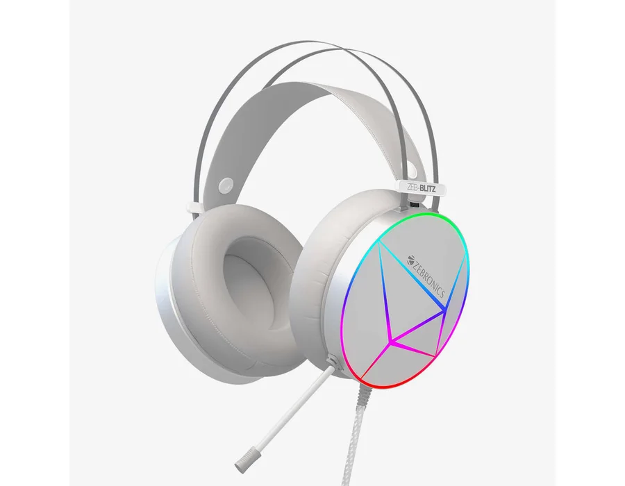 Zebronics Blitz Gaming Headphone (USB Wired) — White