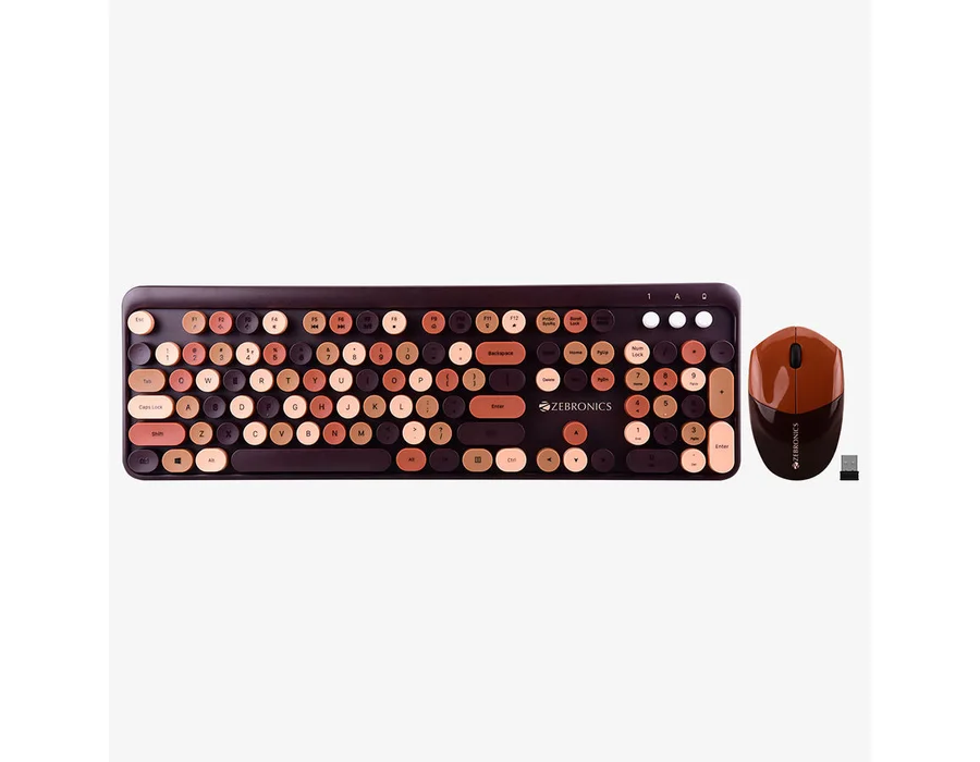 Zebronics Companion 301 Wireless Combo — Brown