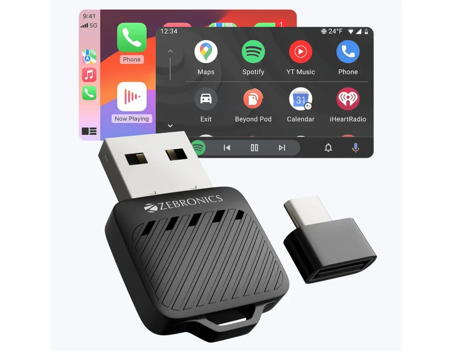Zebronics DriveCast 02 Wireless Receiver (Apple CarPlay & Android Auto)