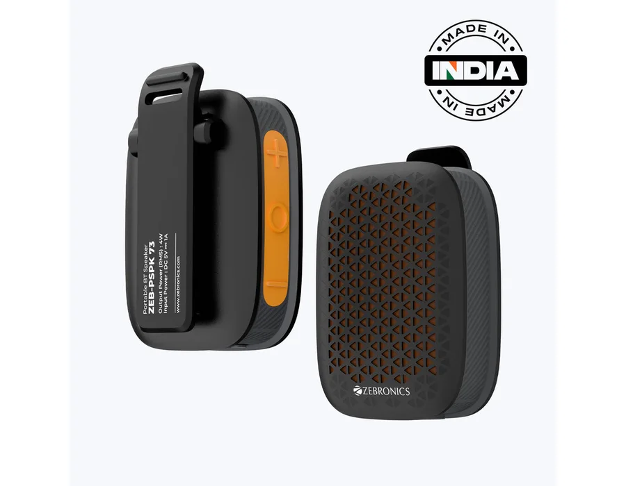 Zebronics Clipper Pro (4W) Wireless Portable Speaker — Black