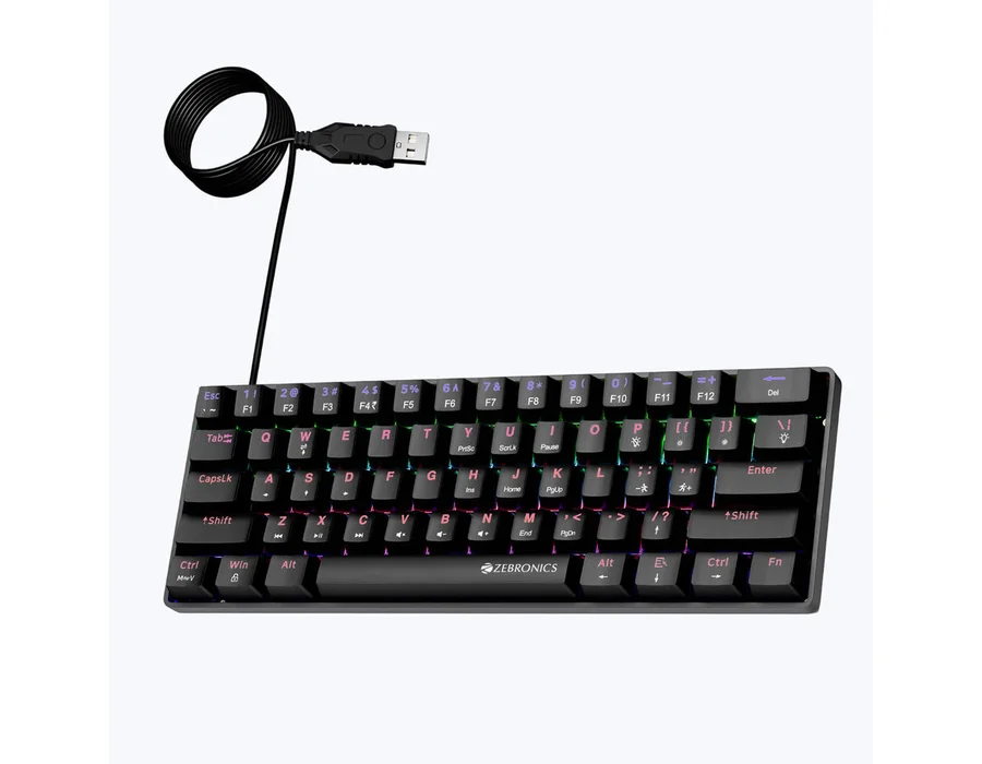 Zebronics Max Ninja 61 Wired Gaming Keyboard — Black