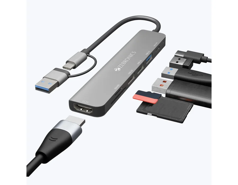 Zebronics CT71 ( 7 in 1 Design) Multiport Hub